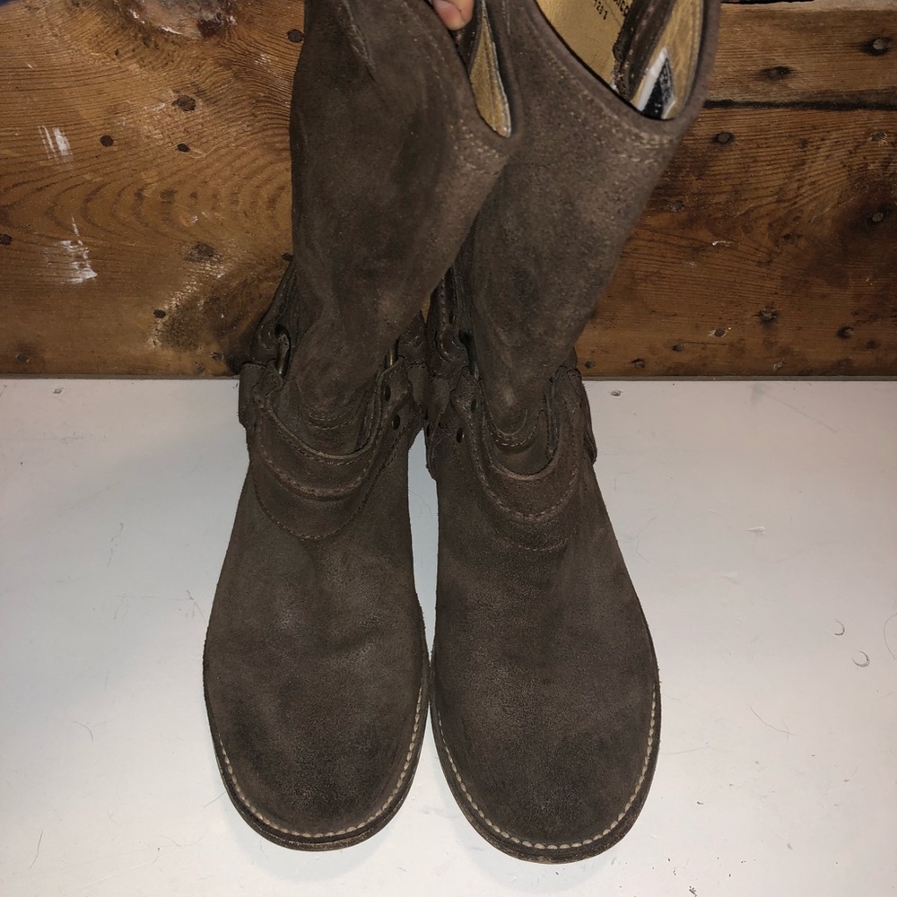 Frye Carmen harness boots sz 10
